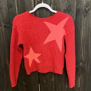 Cat & Jack Red Star Sweater youth large